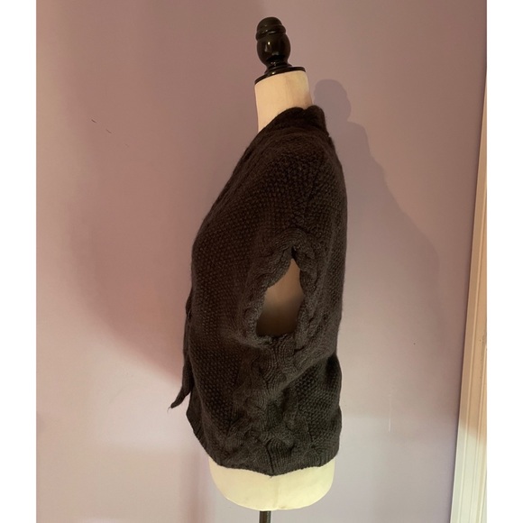 Ted Baker cable knit chunky sleeveless cardigan sweater - Picture 3 of 5